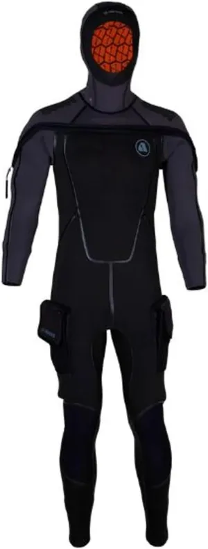 Apeks Men's 8/7mm Thermiq Wetsuit, Black/Grey