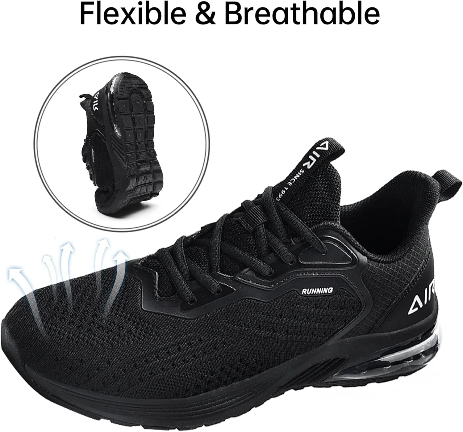 AUPERF Men's Air Running Shoes Lightweight Breathable Workout Footwear Walking Sports Tennis Sneaker