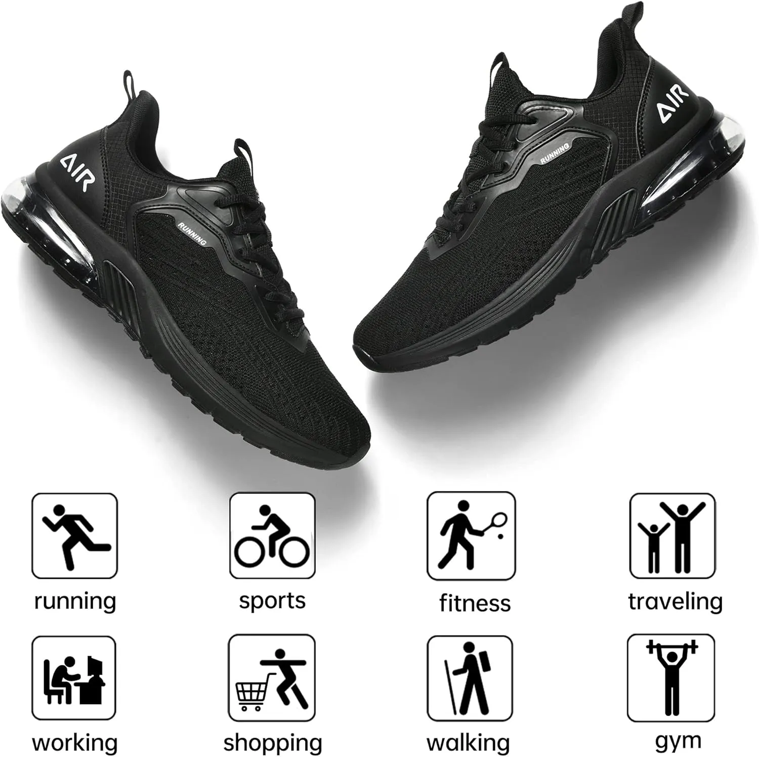 AUPERF Men's Air Running Shoes Lightweight Breathable Workout Footwear Walking Sports Tennis Sneaker