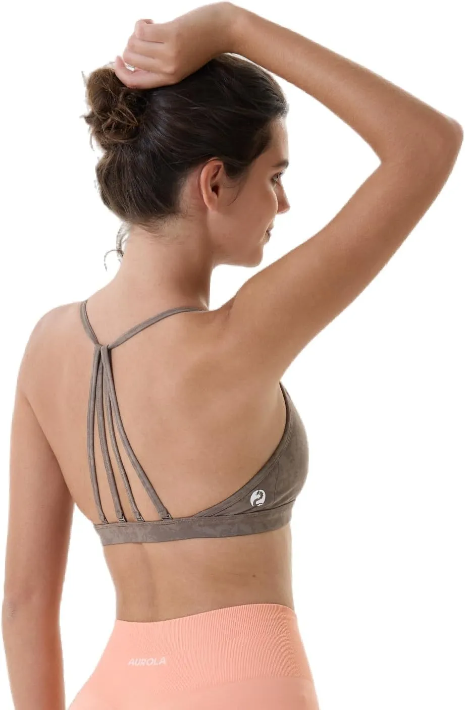 AUROLA Mercury Workout Sports Bras Women Athletic Removable Padded Backless Strapy Minimal Crop Top