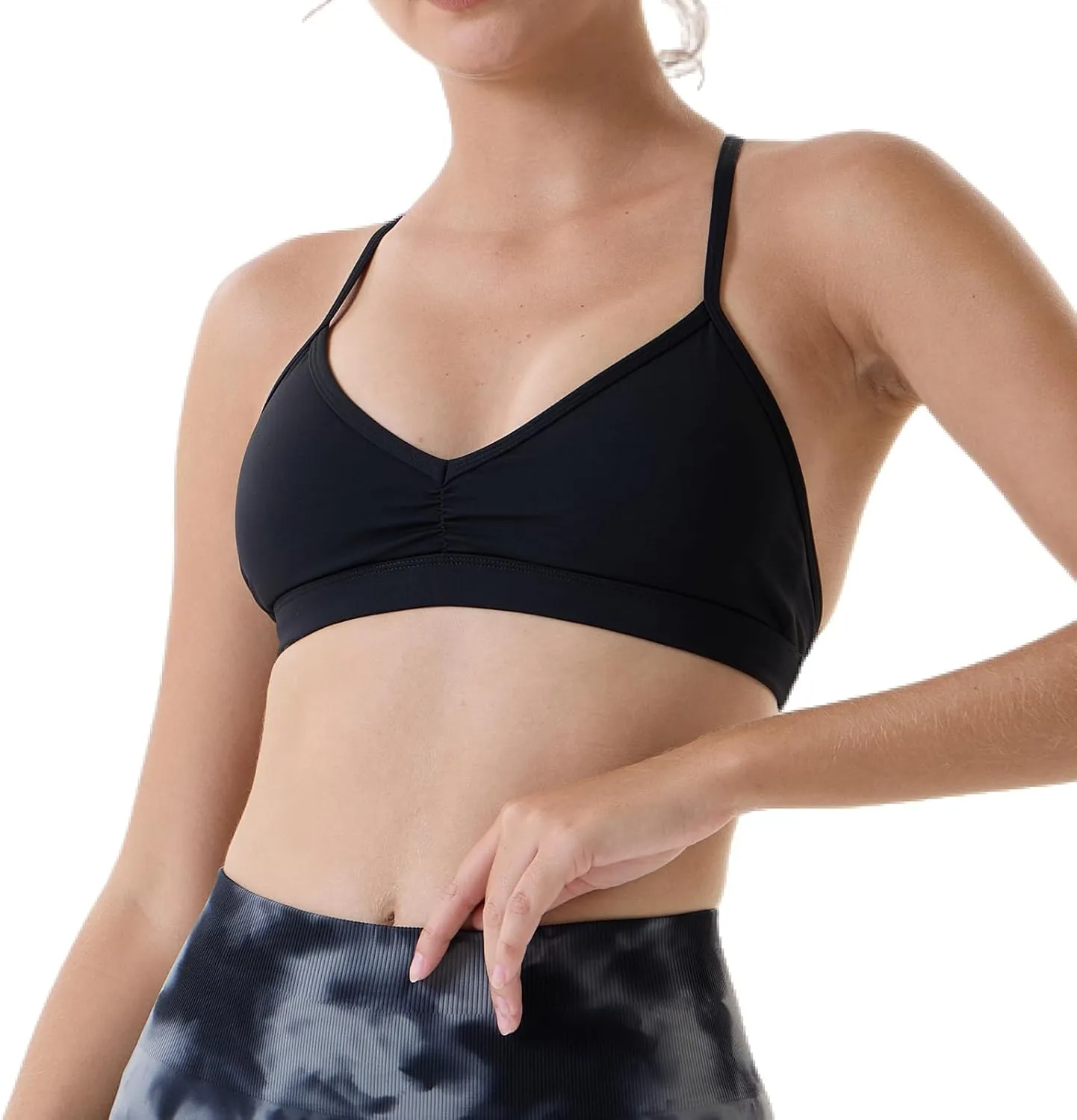 AUROLA Mercury Workout Sports Bras Women Athletic Removable Padded Backless Strapy Minimal Crop Top