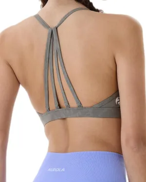 AUROLA Mercury Workout Sports Bras Women Athletic Removable Padded Backless Strapy Minimal Crop Top