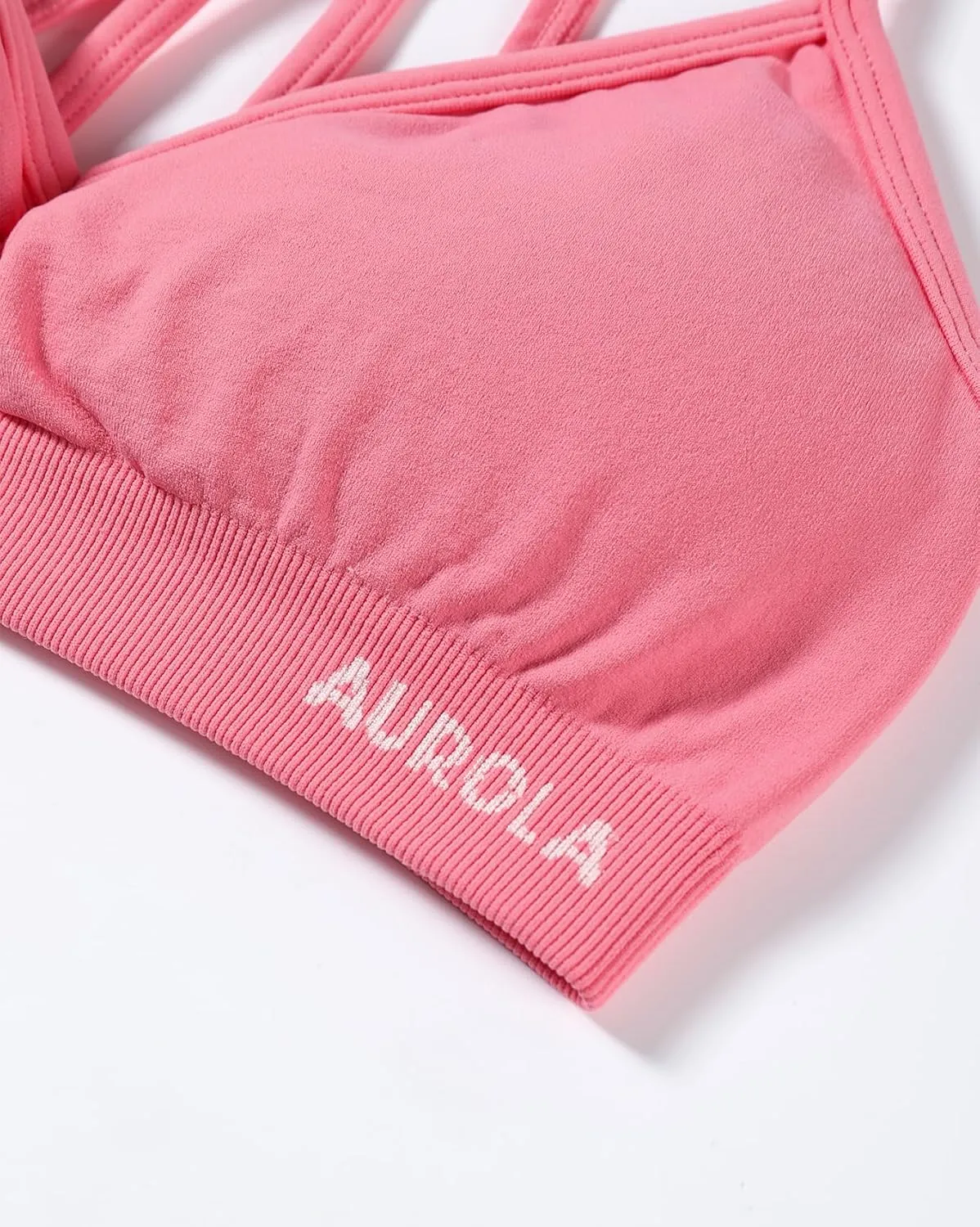 AUROLA Mercury Workout Sports Bras Women Athletic Removable Padded Backless Strapy Minimal Crop Top