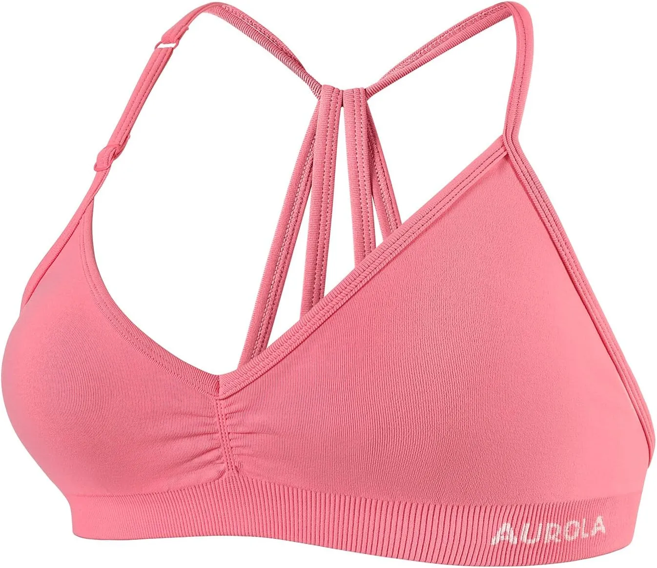 AUROLA Mercury Workout Sports Bras Women Athletic Removable Padded Backless Strapy Minimal Crop Top