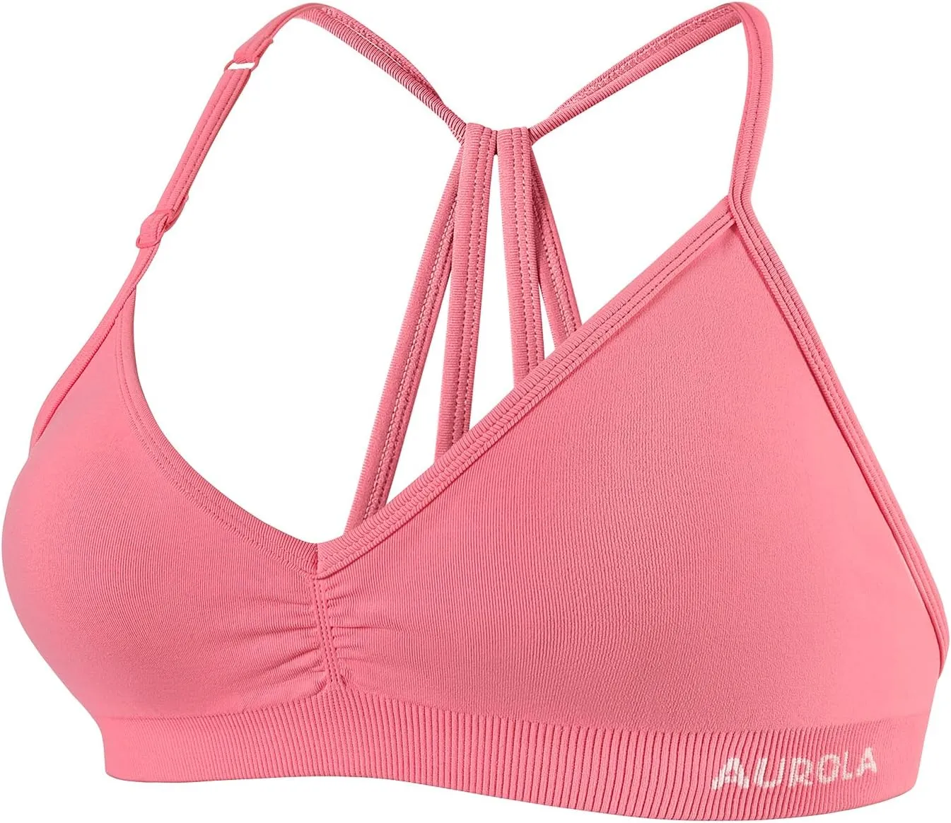 AUROLA Mercury Workout Sports Bras Women Athletic Removable Padded Backless Strapy Minimal Crop Top