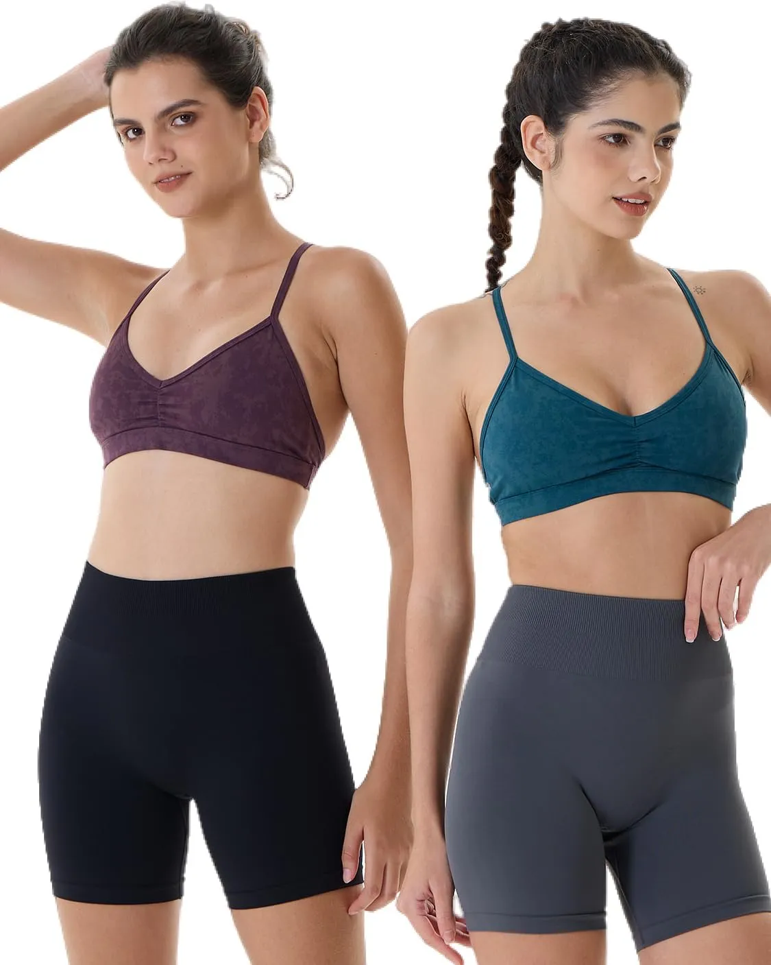 AUROLA Mercury Workout Sports Bras Women Athletic Removable Padded Backless Strapy Minimal Crop Top