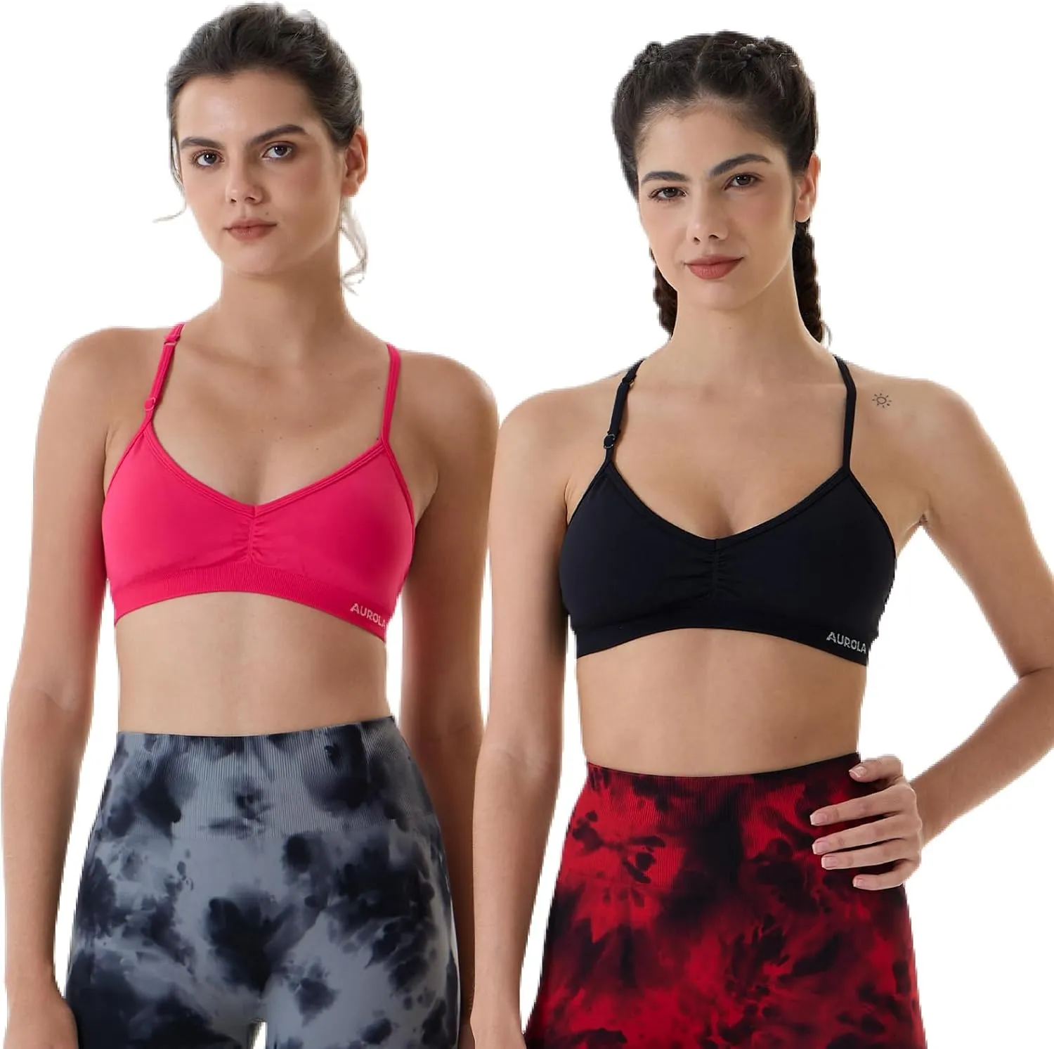 AUROLA Mercury Workout Sports Bras Women Athletic Removable Padded Backless Strapy Minimal Crop Top