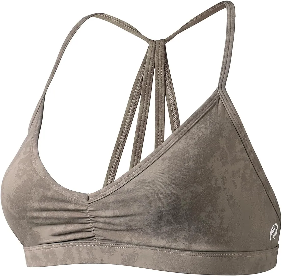 AUROLA Mercury Workout Sports Bras Women Athletic Removable Padded Backless Strapy Minimal Crop Top
