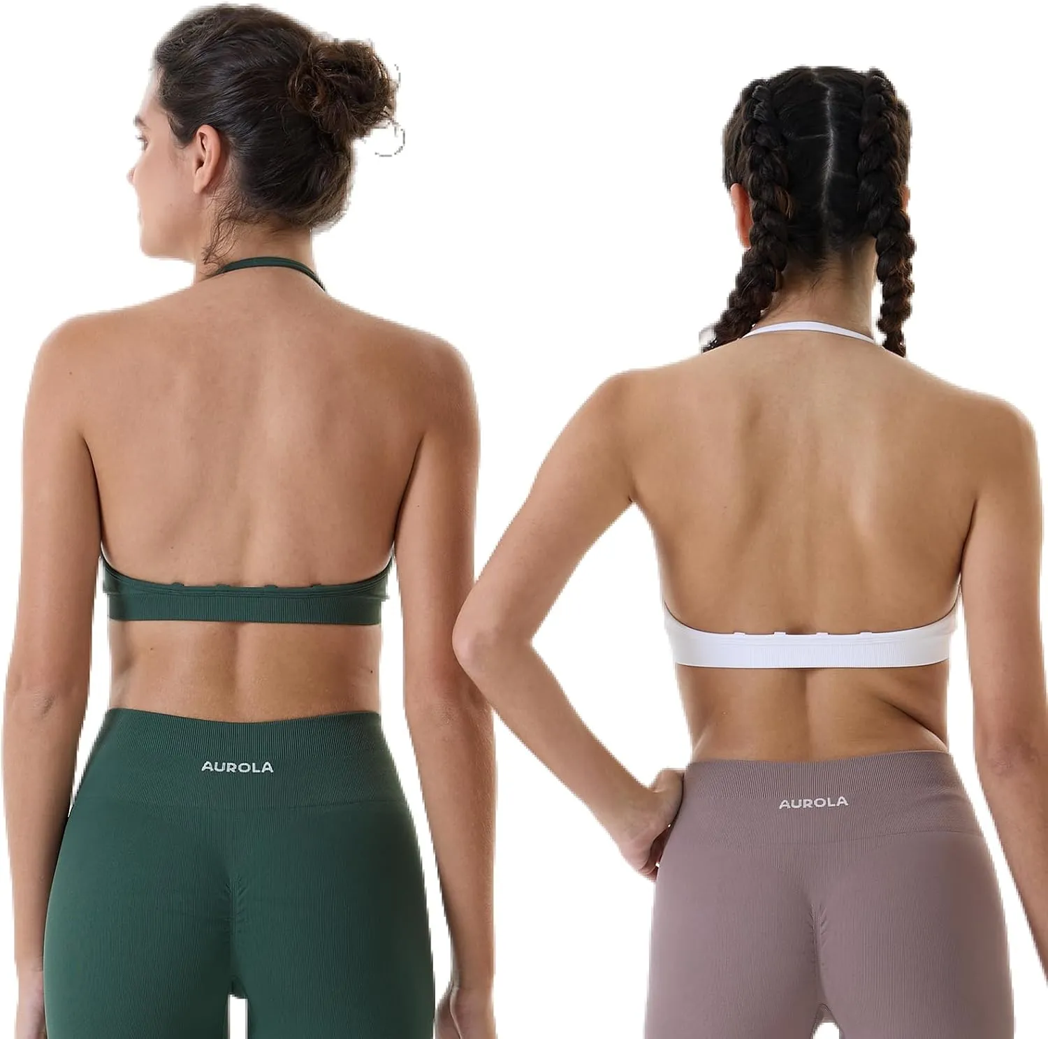 AUROLA Mercury Workout Sports Bras Women Athletic Removable Padded Backless Strapy Minimal Crop Top