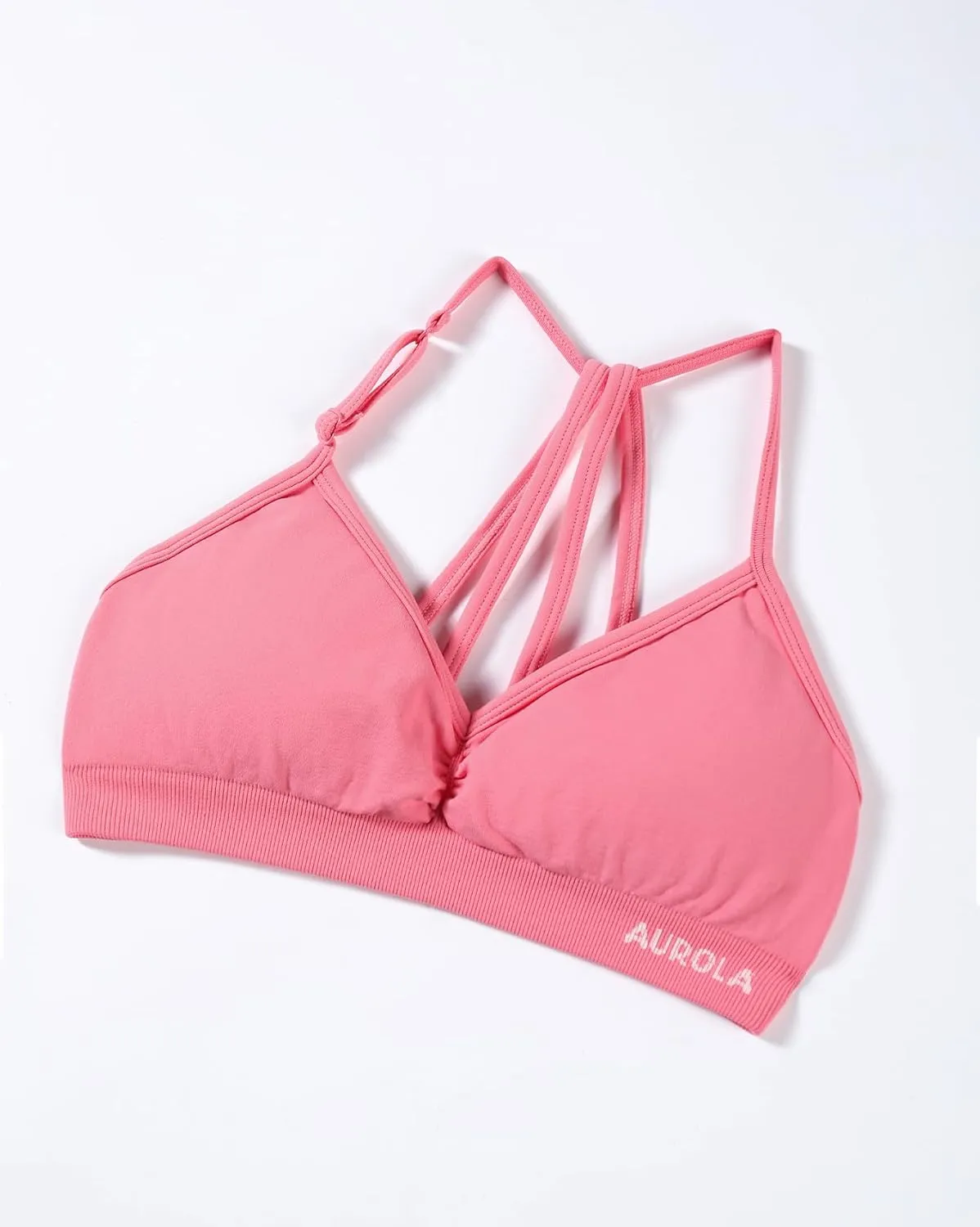 AUROLA Mercury Workout Sports Bras Women Athletic Removable Padded Backless Strapy Minimal Crop Top