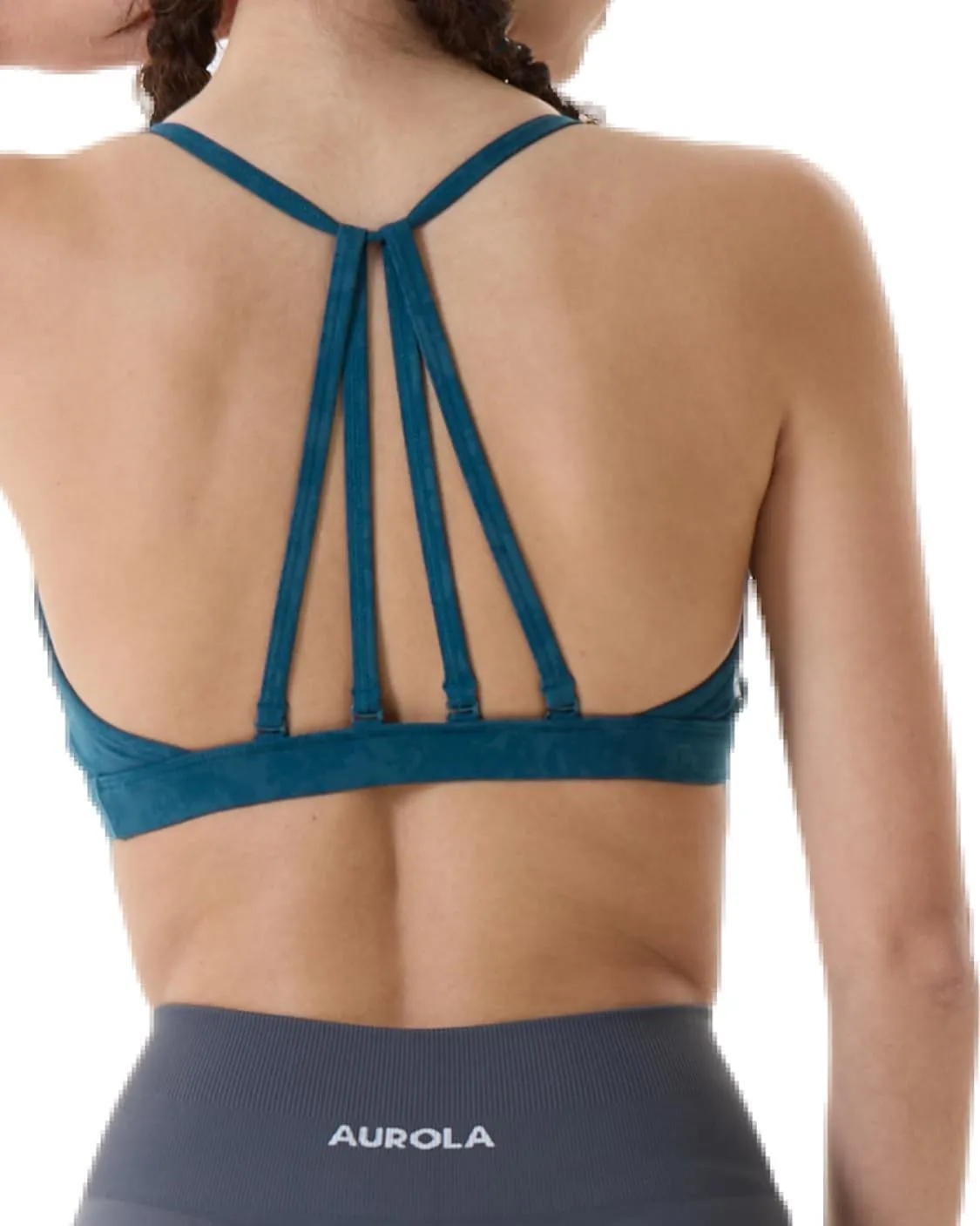 AUROLA Mercury Workout Sports Bras Women Athletic Removable Padded Backless Strapy Minimal Crop Top
