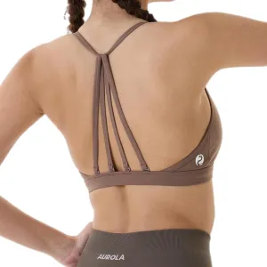 AUROLA Mercury Workout Sports Bras Women Athletic Removable Padded Backless Strapy Minimal Crop Top