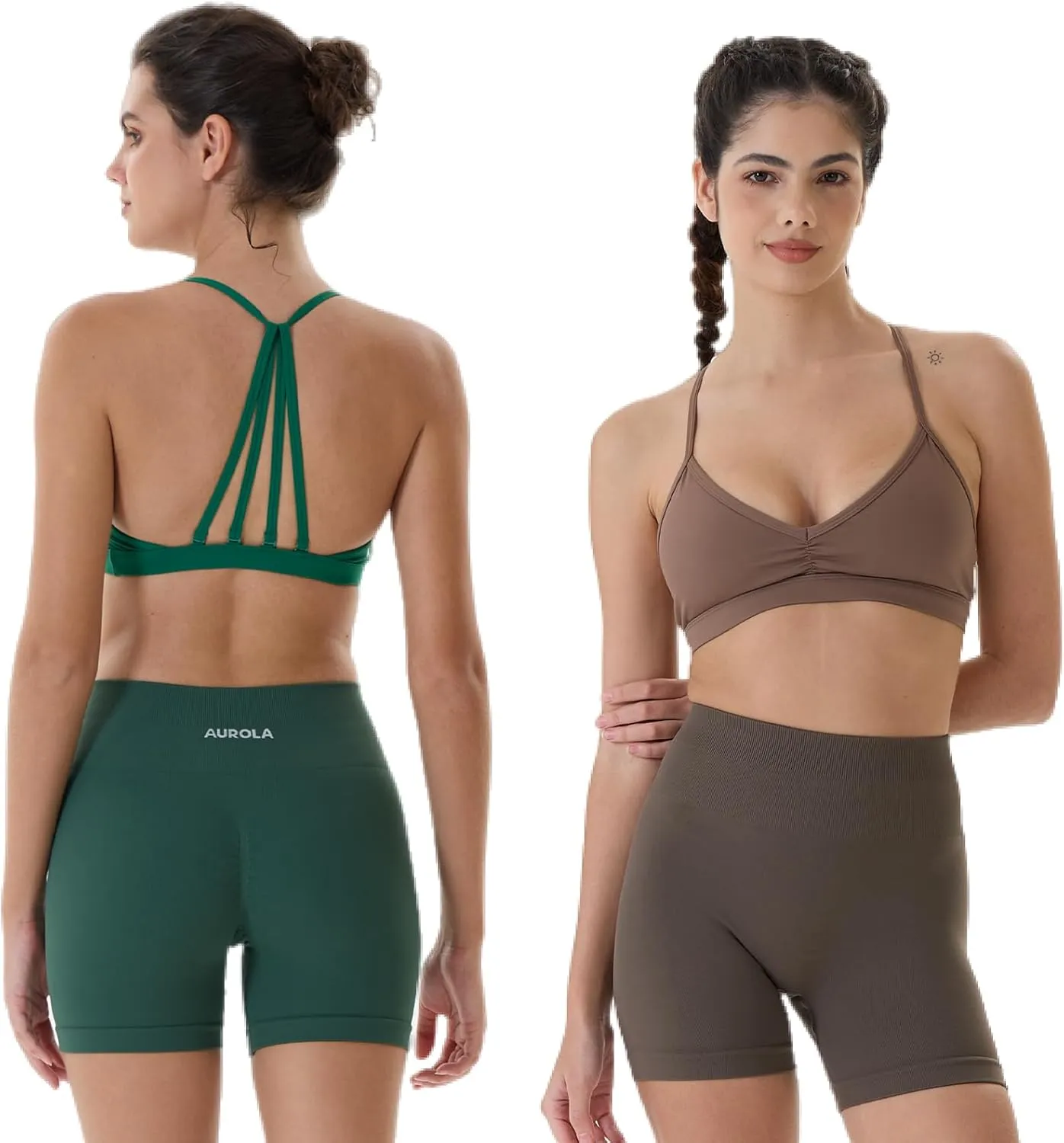 AUROLA Mercury Workout Sports Bras Women Athletic Removable Padded Backless Strapy Minimal Crop Top