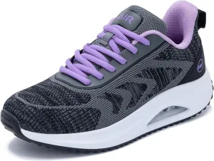 Autper Women Walking Shoes for Plantar Fasciitis Arch Support Orthotic Tennis Non Slip Fashion Sneakers for Foot and Heel Pain Relief All Day Standing US 5.5-11