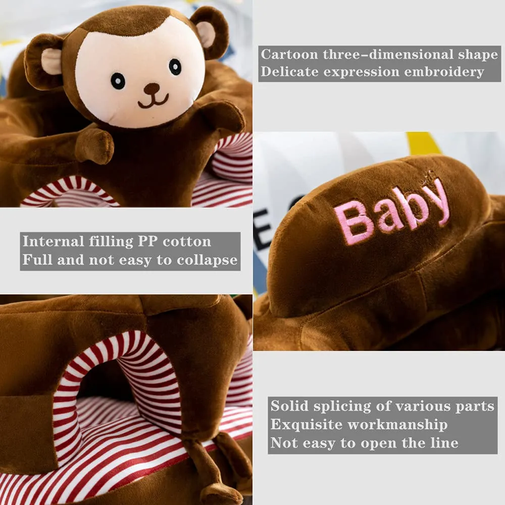 Baby Support Seat, Cute Baby Sofa Chair for Sitting Up, Comfy Plush Infant Seats (Penguin,W17.5 x H17.5)