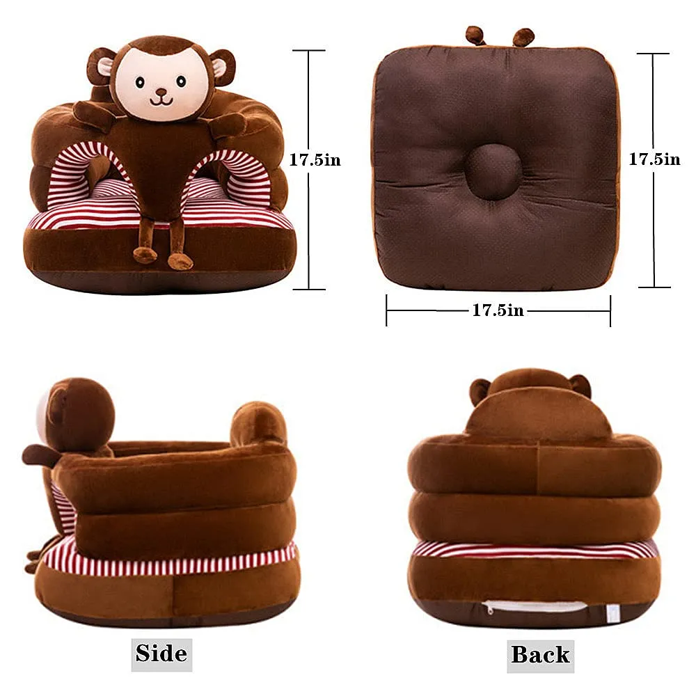 Baby Support Seat, Cute Baby Sofa Chair for Sitting Up, Comfy Plush Infant Seats (Penguin,W17.5 x H17.5)