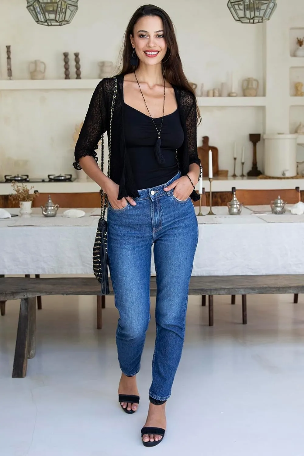 Back From Bali Womens Sheer Shrug Cardigan Lightweight Knit