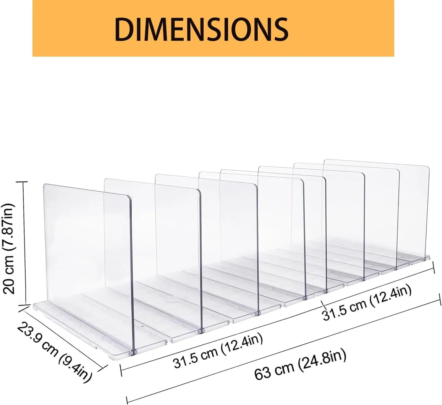 Bag Purse Organizer for Closet: 4 Pack Adjustable Clear Handbag Storage Shelf Spacer Saver Plastic Clutch Dividers Minimal Keep Purses Upright