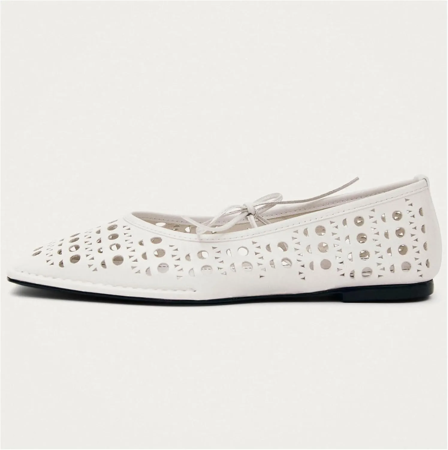 Ballet Flats for Women Lace Up Bow Square Toe Mary Janes Cute Ballerina Shoes Slip On Comfortable Elegant Dress Shoes