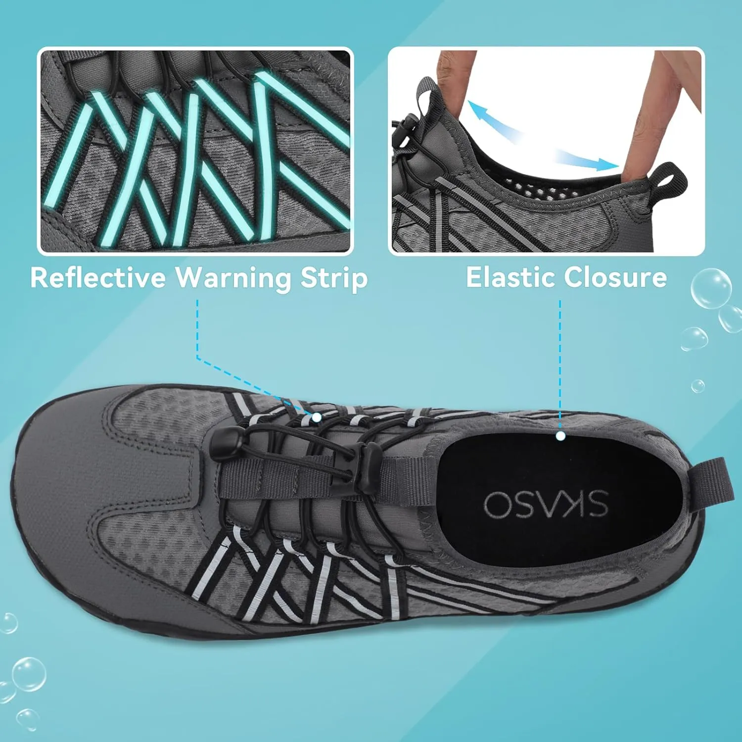 Barefoot Water Shoes for Women Men Wide Toe Box Lightweight Quick Dry Aqua Socks for Swim Beach Surf Boat Hiking Pool Walking Yoga