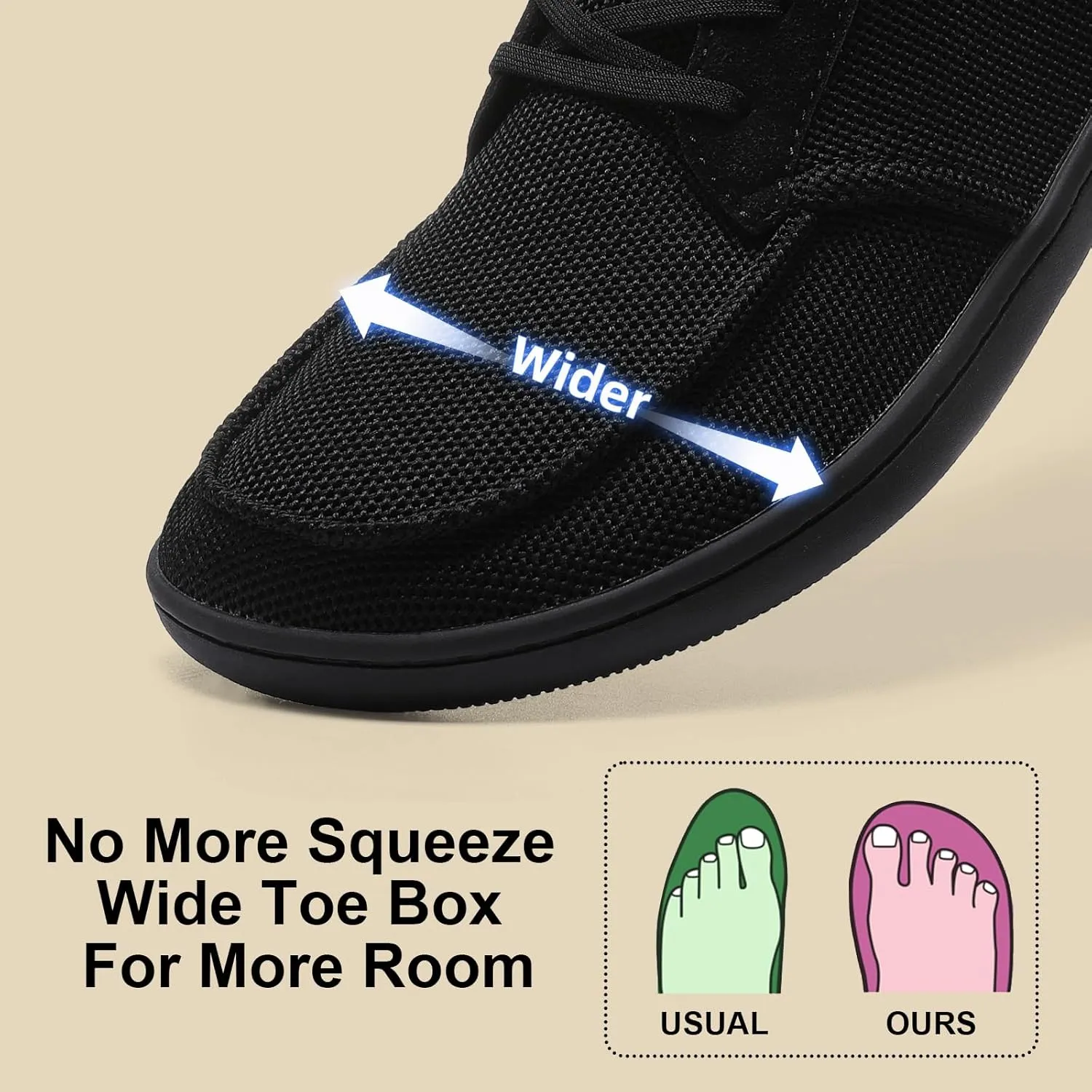 Barefoot Wide Toe Box Shoes for Women - Minimalist Barefoot Shoes with | Zero Drop Sole | Extra Wide Slip on for Walking