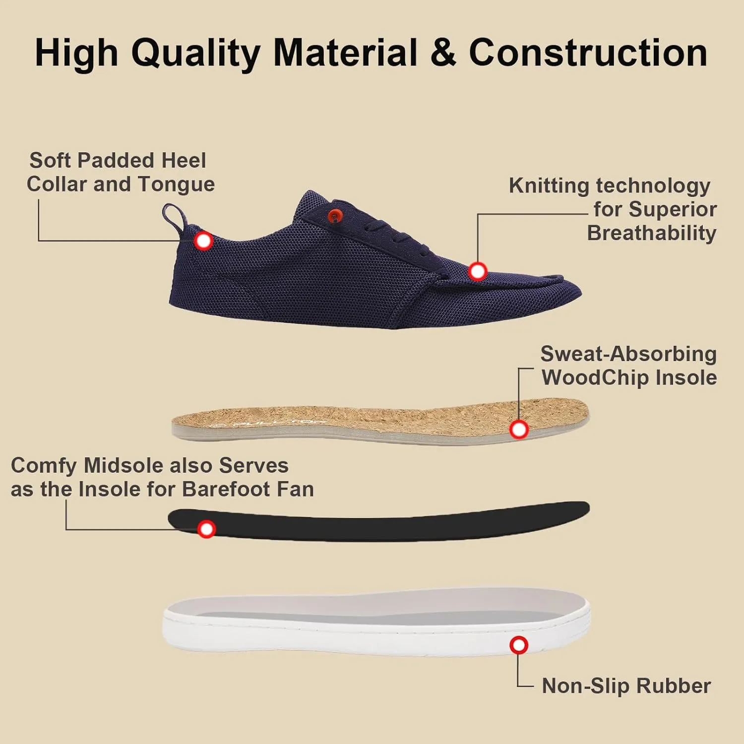 Barefoot Wide Toe Box Shoes for Women - Minimalist Barefoot Shoes with | Zero Drop Sole | Extra Wide Slip on for Walking