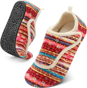 BARERUN Slippers for Women Men Wide House Diabetic Shoes for Women Men Warm Arthritis Edema Swollen Neuropathy Socks Slip on Adjustable Fuzzy Comfy Soft Womens Mens Bedroom Sliipers