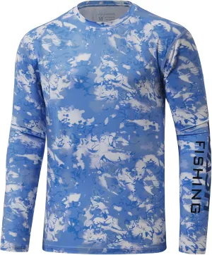 BASSDASH Men’s UPF 50  Camo Long Sleeve Shirts Quick Dry Lightweight Performance Shirt for Outdoors Fishing Hiking