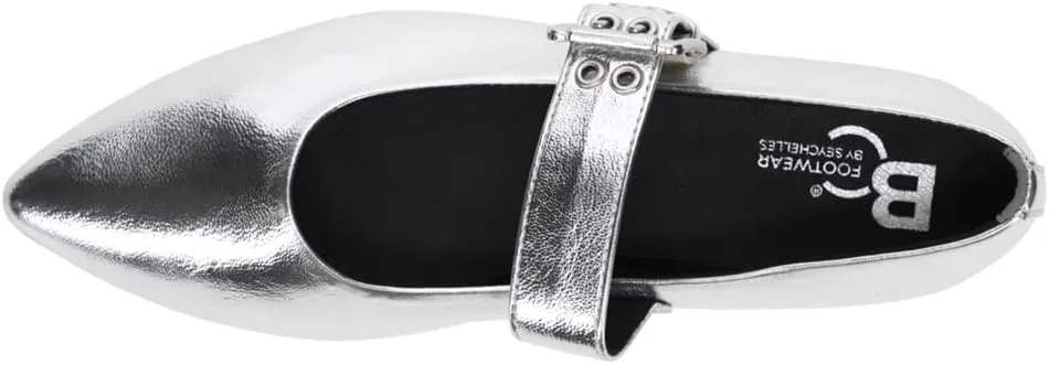 BC Women's Spinning Around Metallic Mary Jane Flat