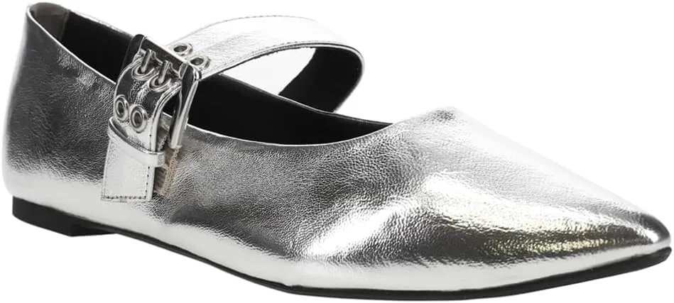 BC Women's Spinning Around Metallic Mary Jane Flat