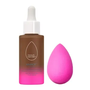 Beautyblender 12-Hour Always on Radiant Skin Tint (Deep 4) & Original Pink Beauty Blender Makeup Sponge Bundle