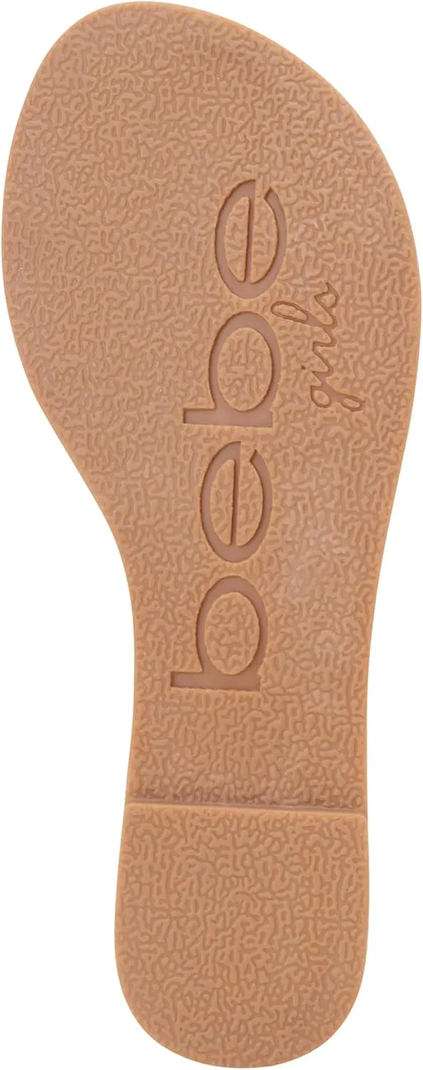 bebe Girls' Sandals - Open Toe Lightweight Summer Strappy Flat Gladiator Sandals with Ankle Zipper and Cushioned Sole