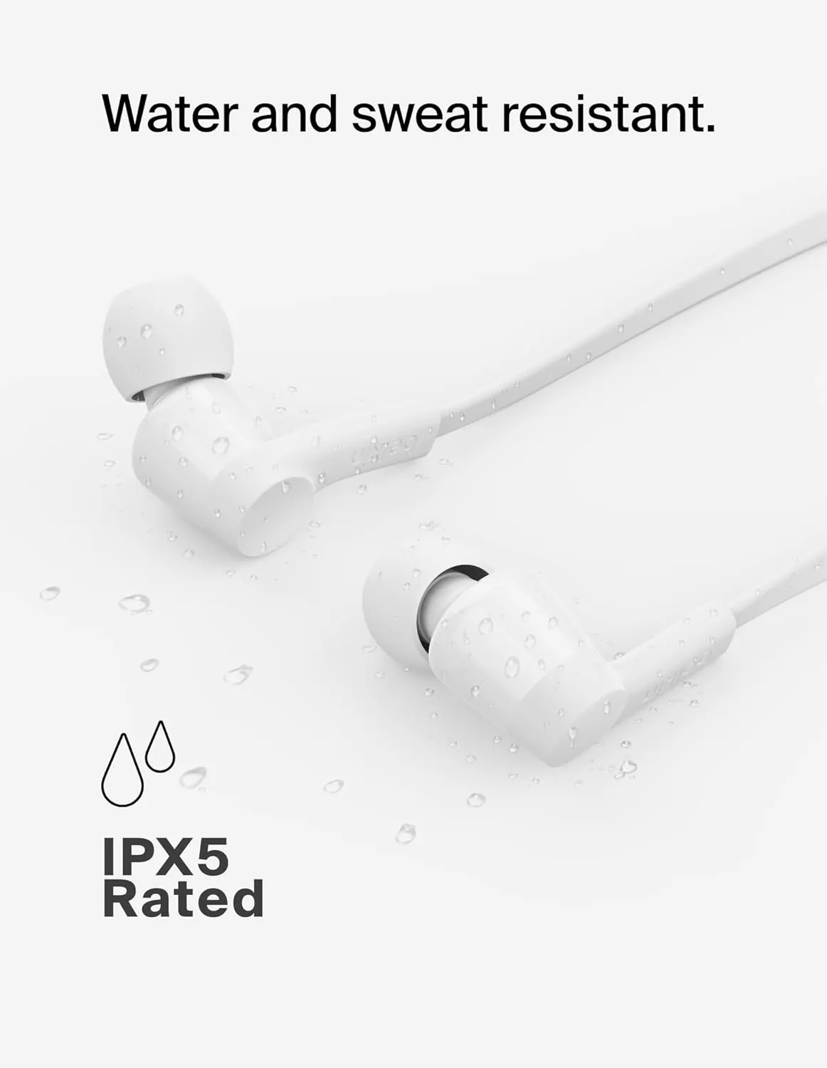 Belkin SoundForm Wired Earbuds with USB-C Connector, in-Ear Earphones w/Microphone - USB-C Headphones for iPhone 16, iPhone 15, iPad mini, Galaxy S25, Google Pixel 9, Android, and More - White