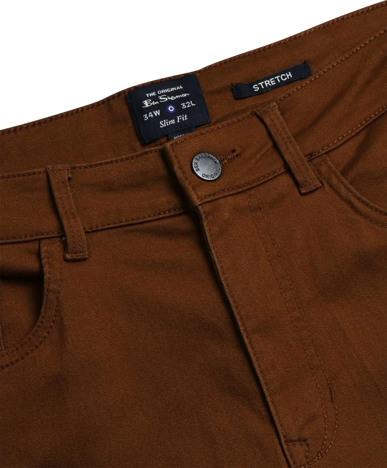 Ben Sherman Men's Pants - Lightweight Comfortable Stretch Fit Flat Front Casual Dress Pants - Chino Pants for Men