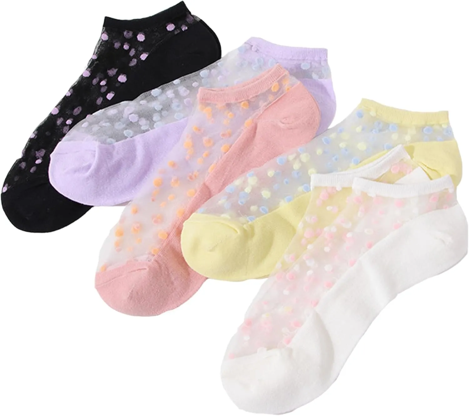 Benefeet Sox Womens Sheer Ankle Socks Girls Lace Mesh Nylon Socks Ultrthin Transparent See Through Summer Sock
