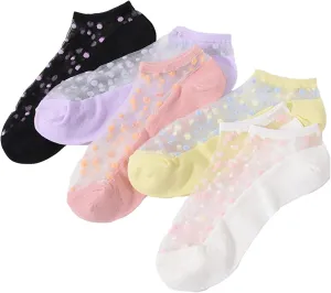 Benefeet Sox Womens Sheer Ankle Socks Girls Lace Mesh Nylon Socks Ultrthin Transparent See Through Summer Sock