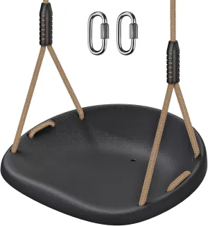 BeneLabel Heavy Duty Swing Seat with Adjustable Rope and Carabiners, Non-Slip Cushion Style Design, Playground Swing Set Accessories for Kids and Adults