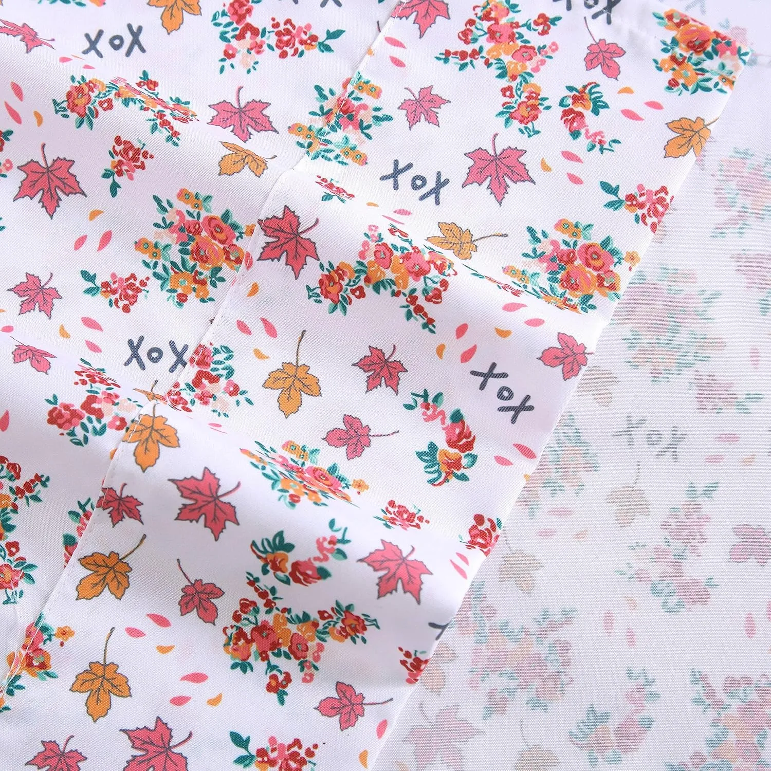 Betsey Johnson - King Bed Sheets, Soft & Lightweight Bedding, Fade & Wrinkle Resistant (Fall Foliage Pink, King)