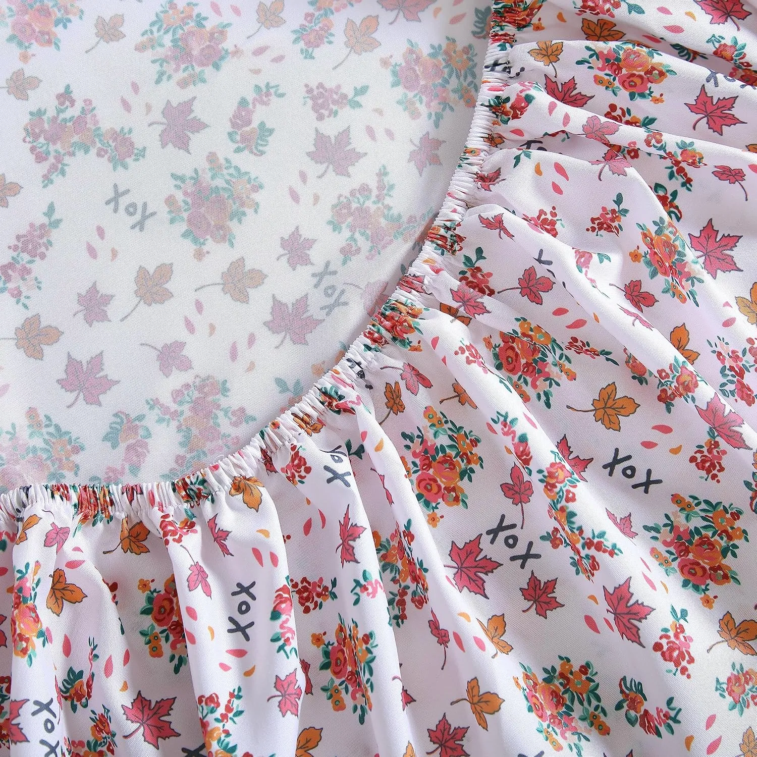 Betsey Johnson - King Bed Sheets, Soft & Lightweight Bedding, Fade & Wrinkle Resistant (Fall Foliage Pink, King)