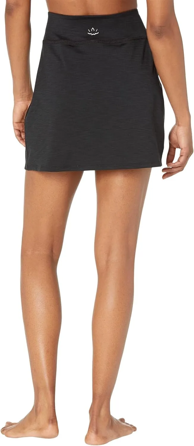 Beyond Yoga Heather Rib Hold Court Skirt for Women Offers Pull-On Style, Short Length Silhouette, and Slit on The Front