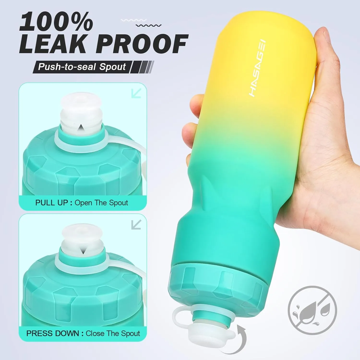 Bicycle Water Bottle Holder with 24 Oz Bottle, Durable Leak-Proof Non-Slip Design, Lightweight & Universal Fit for Mountain/Road Cycling Accessories