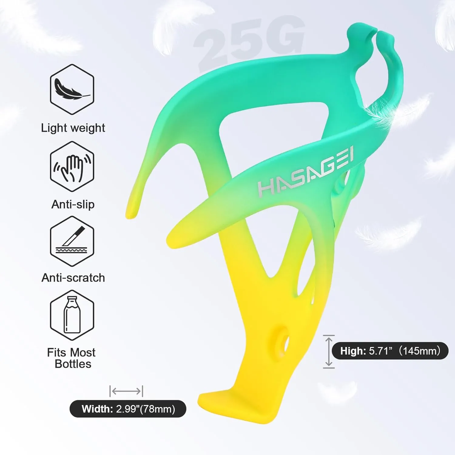 Bicycle Water Bottle Holder with 24 Oz Bottle, Durable Leak-Proof Non-Slip Design, Lightweight & Universal Fit for Mountain/Road Cycling Accessories
