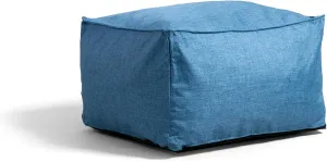 Big Joe Imperial Lounger Ottoman Foam Filled Bean Bag with Removable Cover, Pacific Blue Union, Durable Woven Polyester, 2 feet