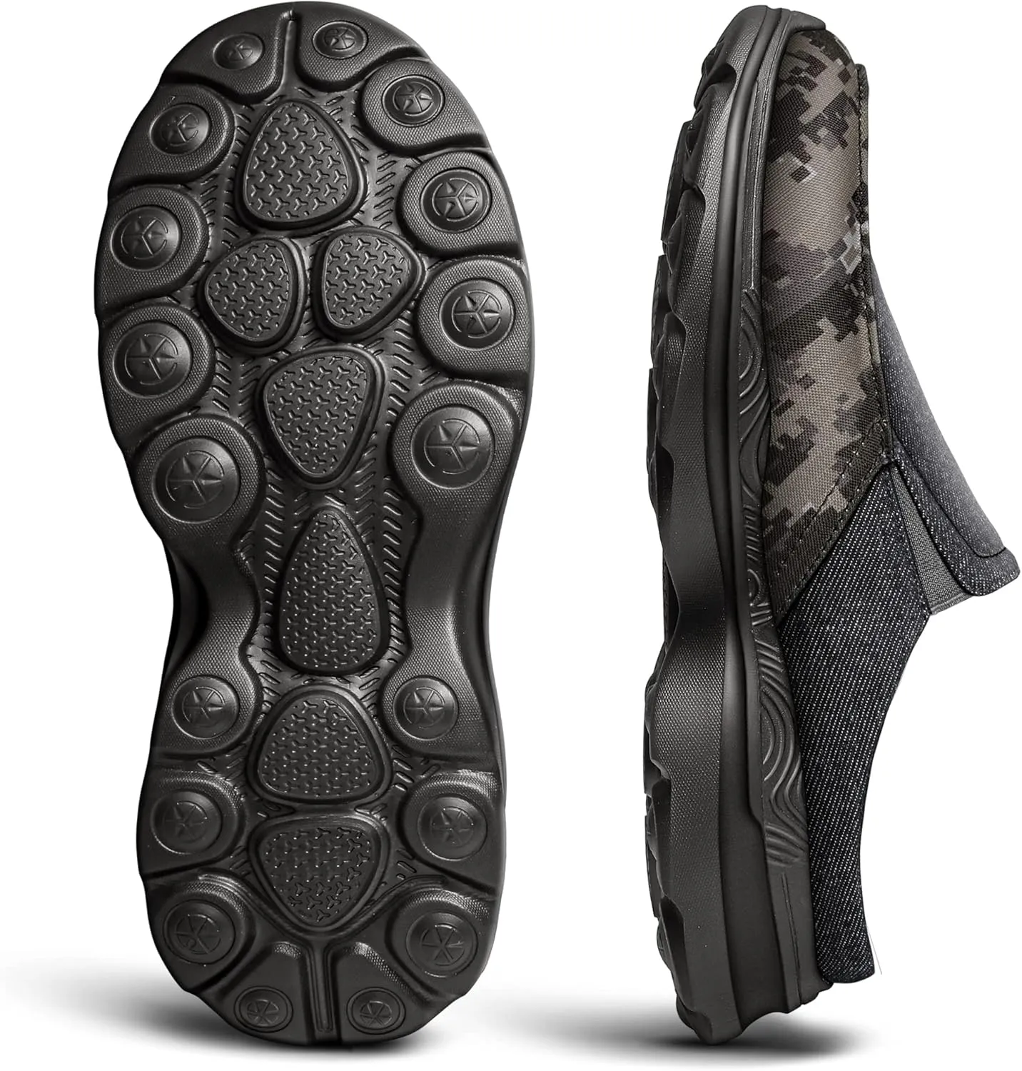 Bigant Men Slip-on Mules, Unisex Slippers Clogs Garden Shoes with Breathable Upper Supportive Sole