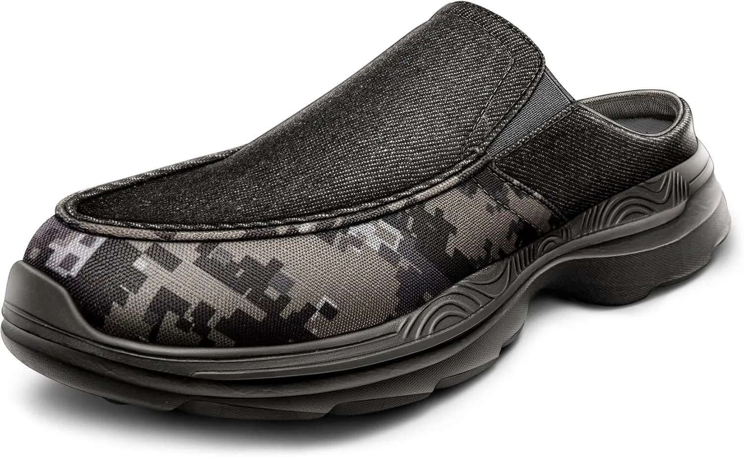 Bigant Men Slip-on Mules, Unisex Slippers Clogs Garden Shoes with Breathable Upper Supportive Sole