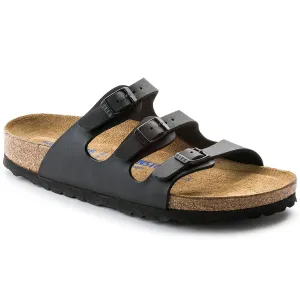 Birkenstock 53011 Florida Soft Footbed Black Birko Flor