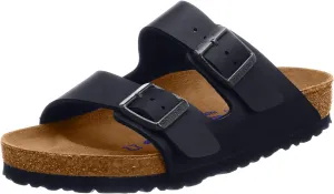 Birkenstock Arizona Soft Footbed (Unisex), Black Oiled Leather, 37 (US Women's 6-6.5) Narrow