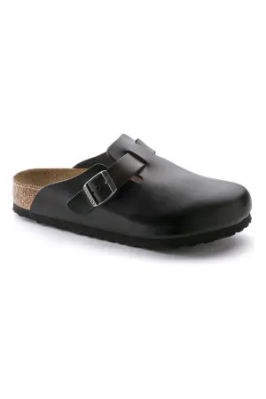 Birkenstock Boston Soft Footbed Regular Width in  Oiled Leather Black