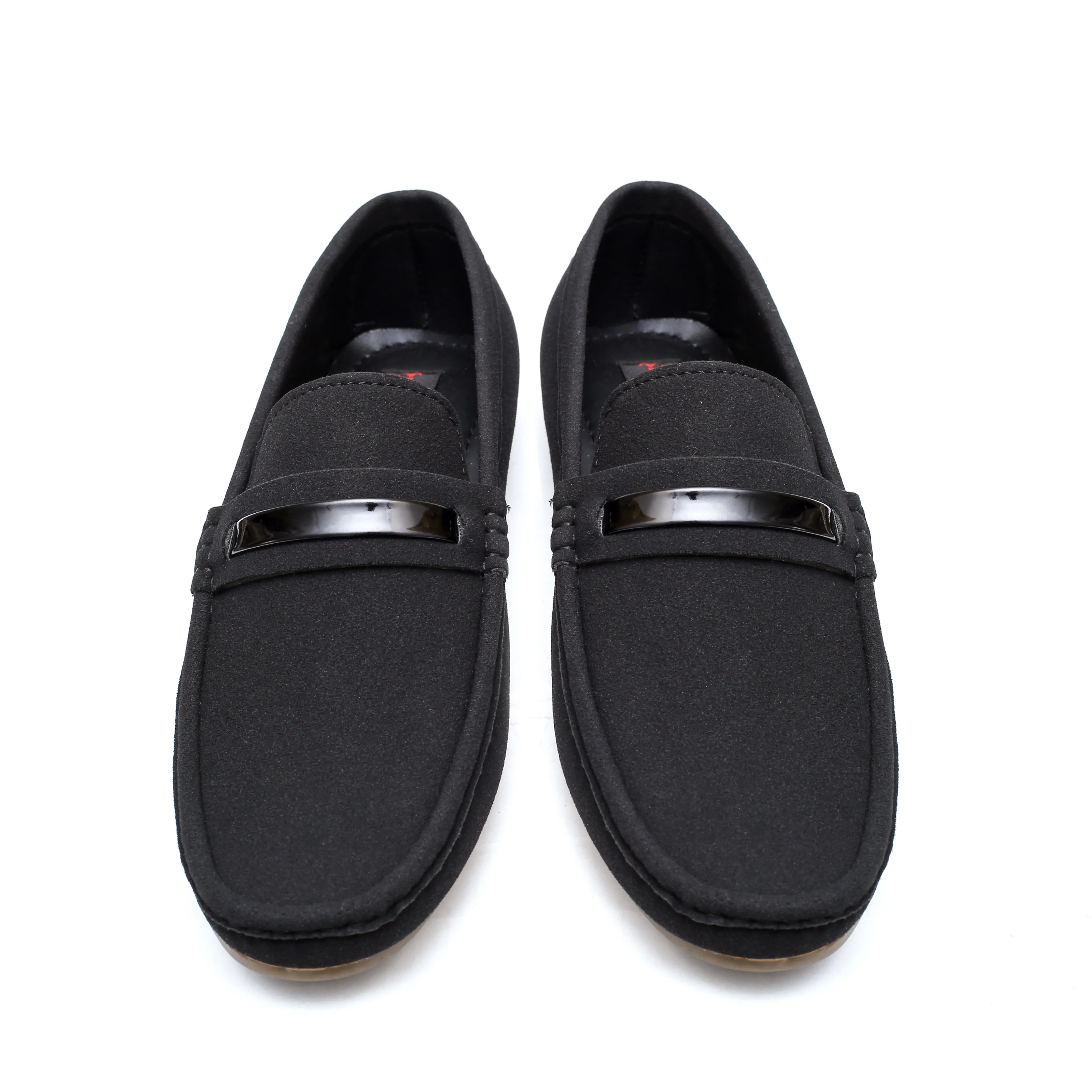 Black Suede  Patent Loafer