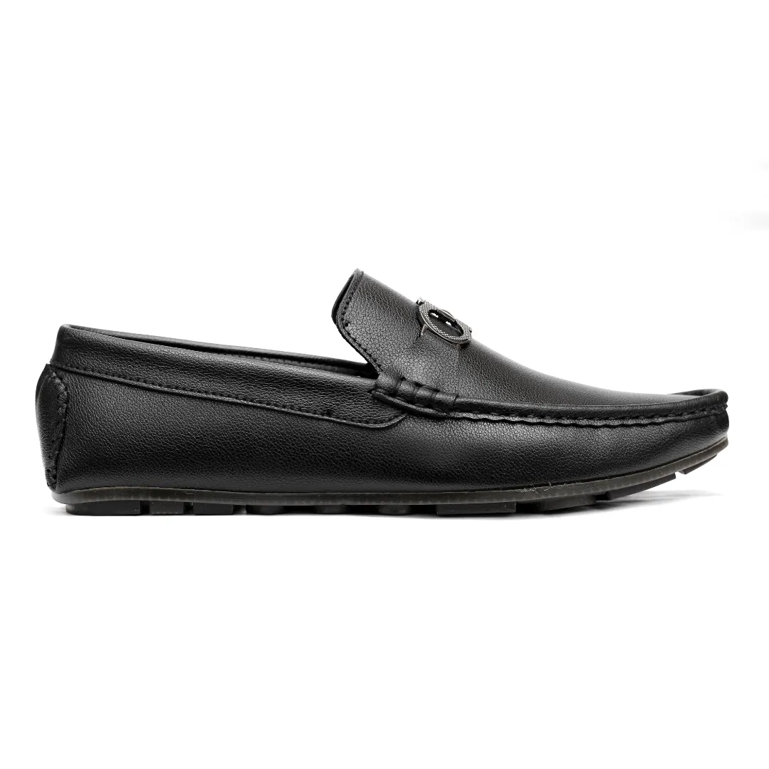 Black  Twin Buckle Loafer